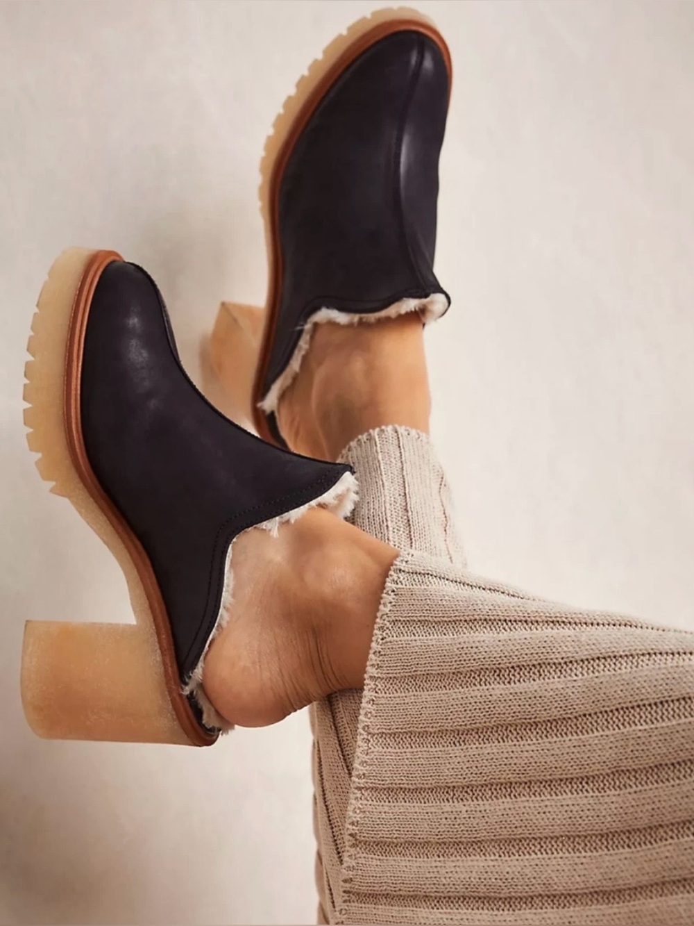 Free People black mules heels size 37 1/2 / 7.5